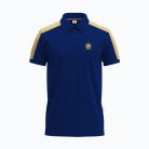 Men's Beige Panel Short-Sleeve Navy Polo Shirt