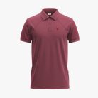 Men's Dark Maroon Short-Sleeve Melange Polo Shirt