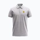 Men's Grey Melange Short-Sleeve Polo Shirt