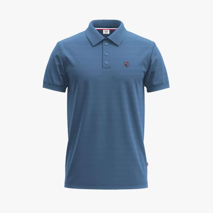 Men's Dim Sky Short-Sleeve Blue Striped Polo Shirt Men's Dim Sky Short-Sleeve Blue Striped Polo Shirt