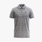 Men's Light Grey Slub Short-Sleeve Polo Shirt
