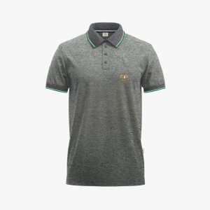 Men's Grey Separation Short-Sleeve Polo Shirt