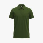 Men's Olive Short-Sleeve Polo Solid Shirt