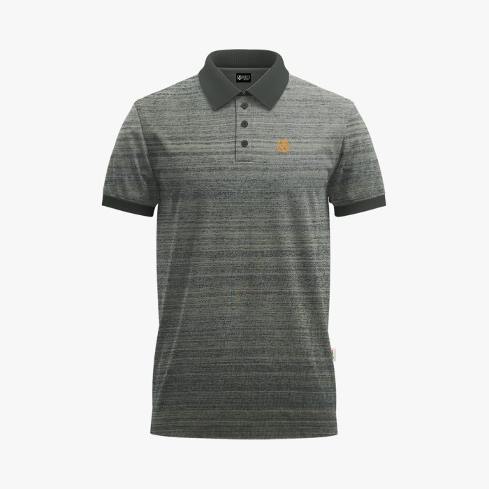 Men's Green Slub Short-Sleeve Polo Shirt