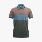 Men's Grey & Red Separation Short-Sleeve Polo Shirt
