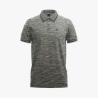 Men's Grey Slub Short-Sleeve Polo Shirt