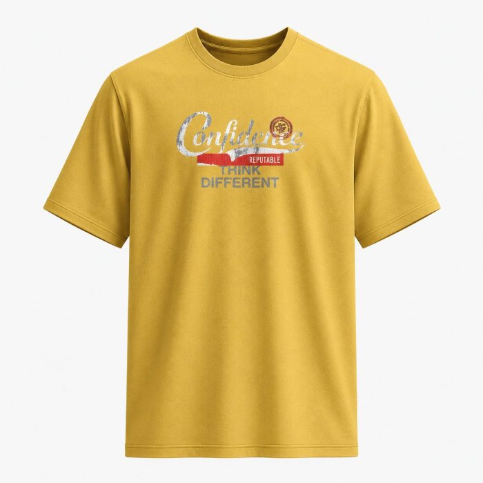 4003-Men's Mustard Half Sleeve Solid T-shirt 4003-Men's Mustard Half Sleeve Solid T-shirt