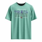 4007-Men's Aqua Half Sleeve Solid T-shirt