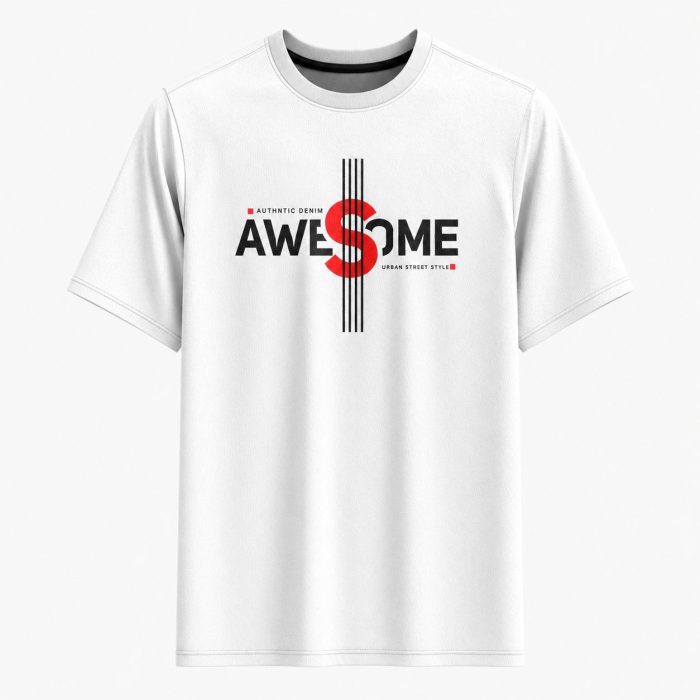 4016-Men's White Half Sleeve Solid T-shirt Men's White Half Sleeve Solid T-shirt