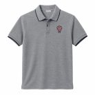 6006-Kid's Grey Separation Short Sleeve Polo Shirt
