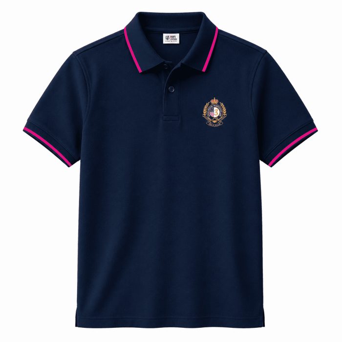 6008-Kid's Navy Blue Short Sleeve Polo Shirt 6008-Kid's Navy Blue Short Sleeve Polo Shirt