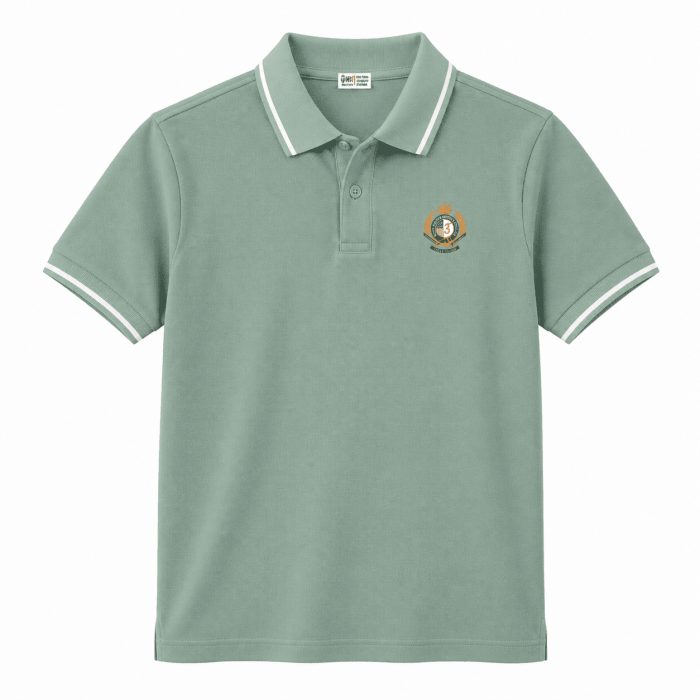 6009-Kid's Aqua Green Short Sleeve Polo Shirt
