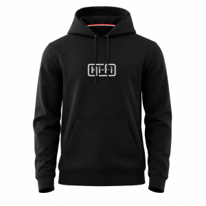 Men's Black Colour Long-Sleeve Hoodie