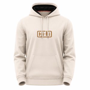 Men's Cream Colour Long Sleeve Hoodie