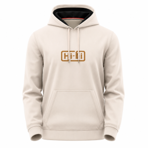 Men's Cream Colour Long Sleeve Hoodie