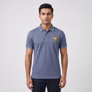 HiFi Men's Grey Separation Short-Sleeve Polo Shirt