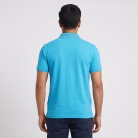 Men's Light Turquoise Short-Sleeve Solid Polo Shirt