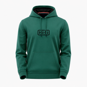 Men's Petrol Colour Long-Sleeve Hoodie
