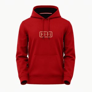 Men's Red Colour Long-Sleeve Hoodie