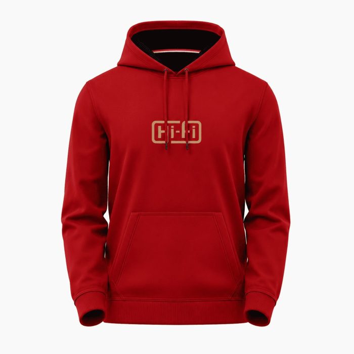 Men's Red Colour Long-Sleeve Hoodie Men's Red Colour Long-Sleeve Hoodie