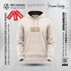 Men's Cream Colour Long Sleeve Hoodie