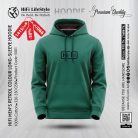 Men's petrol colour long-sleeve hoodie