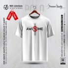 Men's White Half Sleeve Solid T-shirt