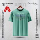Men's Aqua Half Sleeve Solid T-Shirt