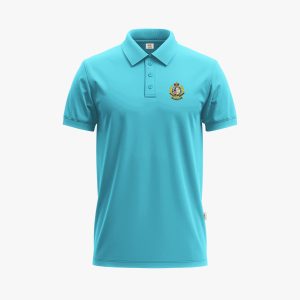 Men's Light Turquoise Short-Sleeve Solid Polo Shirt
