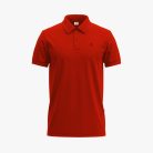 Men's Red Short-Sleeve Solid Polo Shirt