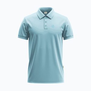HiFi Men's Light Sky Short-Sleeve Solid Polo Shirt