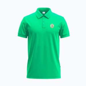 Men's Vibrant Green Short-Sleeve Solid Polo Shirt