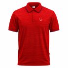 2071-Men’s Red Slub Short-Sleeve Polo Shirt