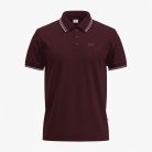 2085-Men’s Maroon Short-Sleeve Solid Polo Shirt