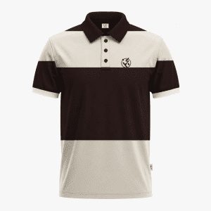 Men's Coffee & Cream Combi. Short-Sleeve Polo Shirt