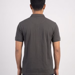 Men's Heather Black Short-Sleeve Solid Polo Shirt