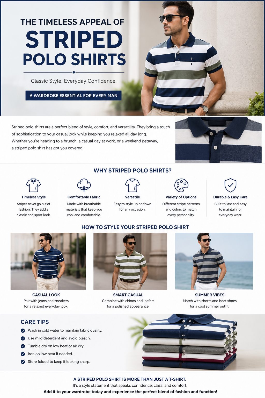The Timeless Appeal of Striped Polo Shirts