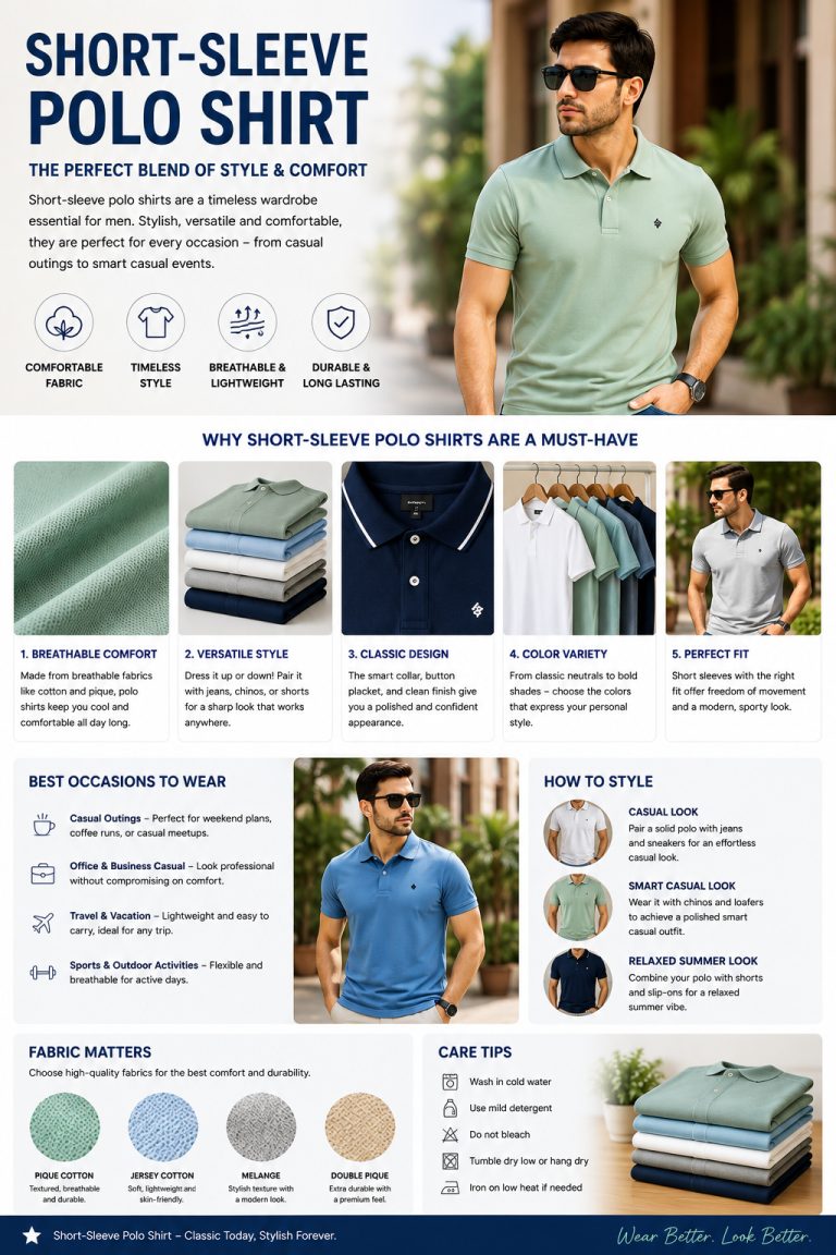 Short-Sleeve Polo Shirt: The Perfect Blend of Style, Comfort & Versatility